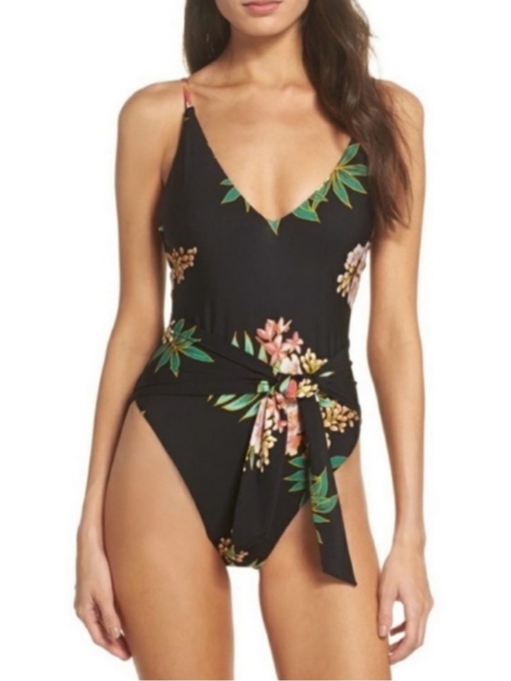 Isabella Rose 1 Piece Floral Swim Waist Sash